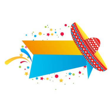 Cinco de Majo Meksika tatil vektörü karikatür çerçevesi