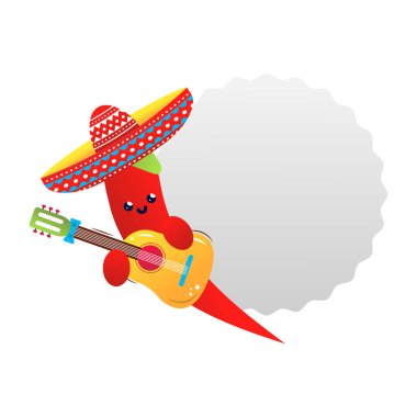 Cinco de Majo Meksika tatil vektörü karikatür çerçevesi