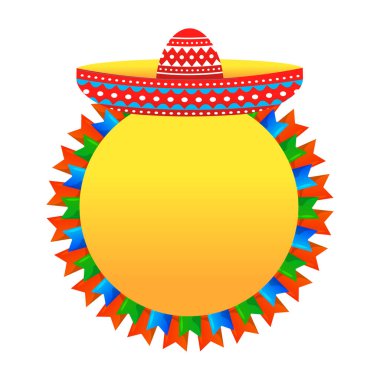 Cinco de Majo Meksika tatil vektörü karikatür çerçevesi