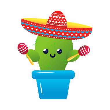 Cinco de Majo Meksika tatil vektör karikatürü çizimi