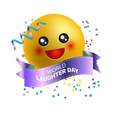 dünya kahkaha günü vektör pankartı