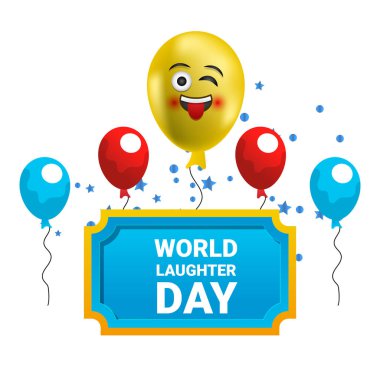 dünya kahkaha günü vektör pankartı