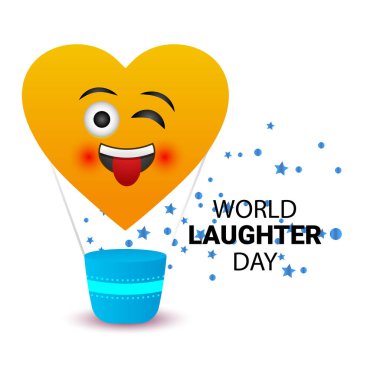 dünya kahkaha günü vektör illüstrasyonu