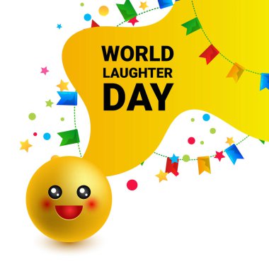 dünya kahkaha günü vektör pankartı
