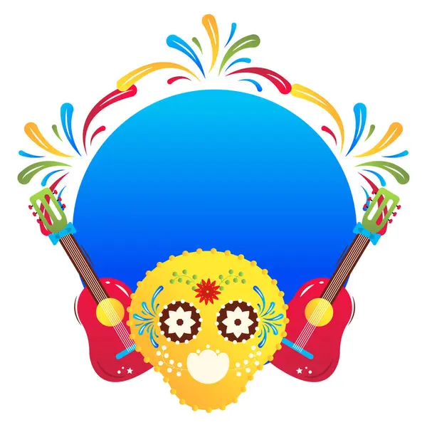 Cinco de Majo Meksika tatil vektörü karikatür çerçevesi