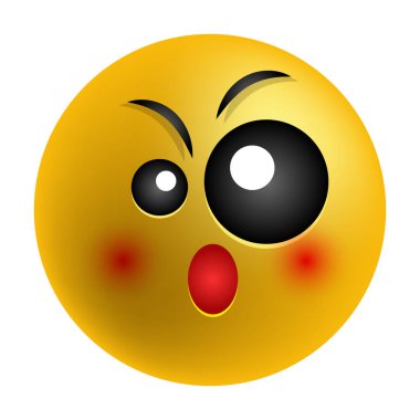 kızgın emoji, vektör izole görüntü beyaz arkaplan