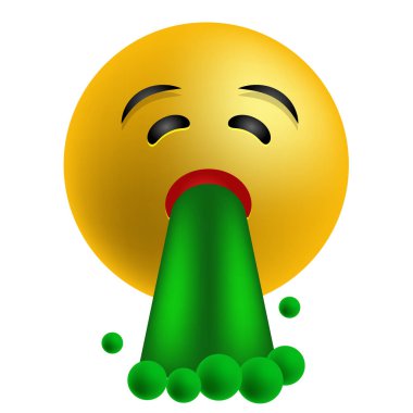 Hasta emoji, vektör izole görüntü beyaz arkaplanda