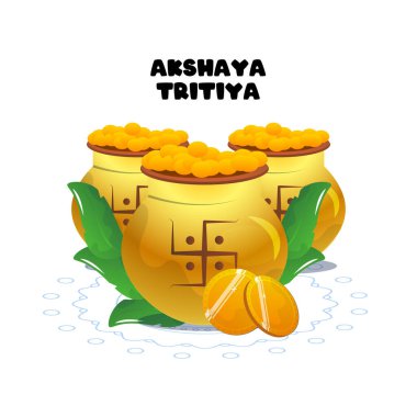 Akshaya tritiya Hint bayramı, vektör karikatür illüstrasyonu