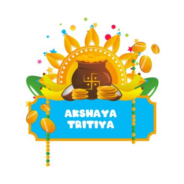 Akshaya tritiya Hint bayramı, vektör karikatür illüstrasyonu