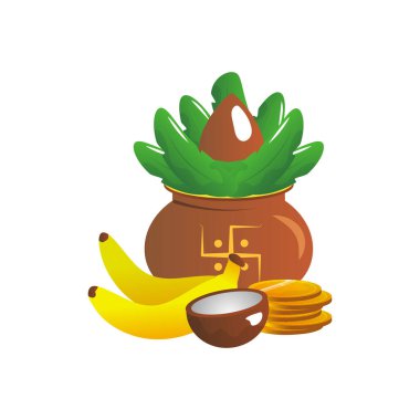 Akshaya tritiya Hint bayramı, vektör karikatür illüstrasyonu