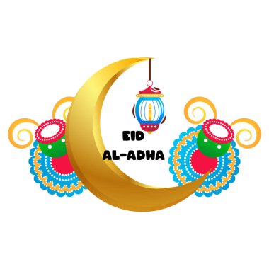 Kurban Bayramı Müslüman festivali, vektör çerçevesi