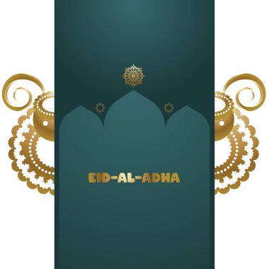 Kurban Bayramı Müslüman festivali, vektör çerçevesi
