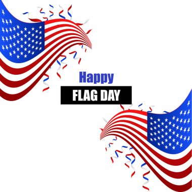 Bağımsızlık Gününüz kutlu olsun, ABD bayramı, beyaz arkaplanlı vektör bayrağı