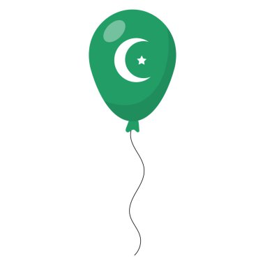 Beyaz arkaplanda Pakistan vektör düz illüstrasyon