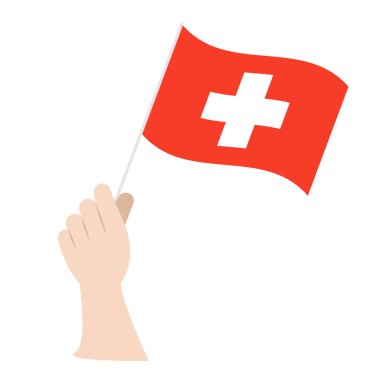 Beyaz arkaplanda İsviçre ulusal günlük vektör çizimi