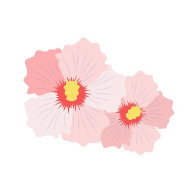 Beyaz arkaplanda pembe amfibik vektör düz resimleme