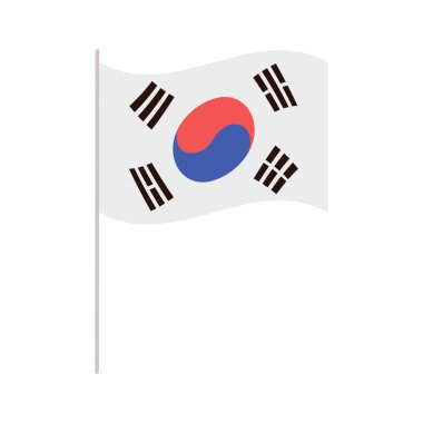 Beyaz arkaplanda Kore Anayasa Günü vektör düz illüstrasyon