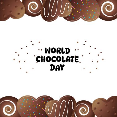 Çikolata dünyası gündüz vektör karikatürü