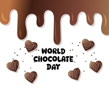 Çikolata dünyası gündüz vektör karikatürü