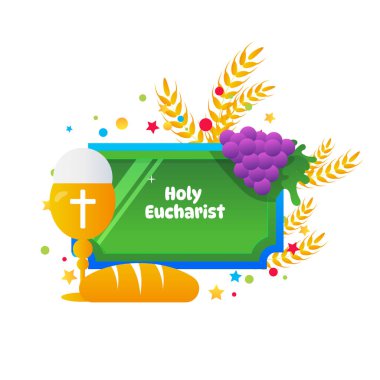 Kutsal ayin vektör dinleri çizgi film çerçeveleri