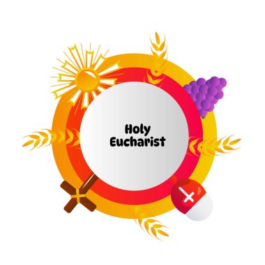 Kutsal ayin vektör dinleri çizgi film çerçeveleri