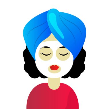 Beyaz arkaplanda Cilt rutin düz vektör çizimi