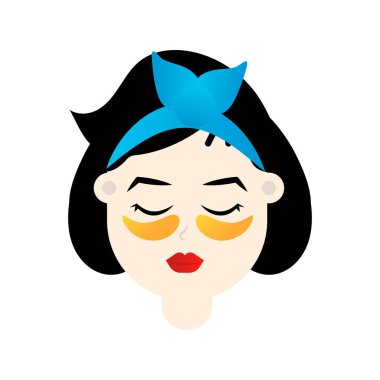 Beyaz arkaplanda Cilt rutin düz vektör çizimi