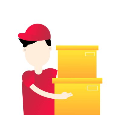 kurye ve paket izleme vektörü düz illüstrasyonlu servis