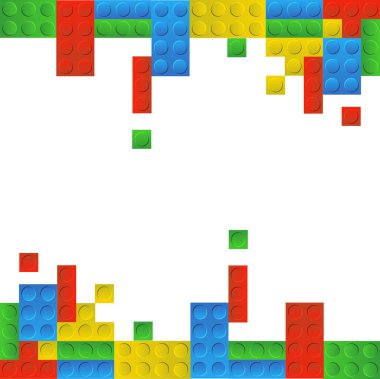 Renkli Blok Çerçeve Çizimi Yaratıcı Oyuncak Yapımı Tasarımı.