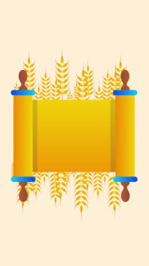 Shavuot Yahudi Tatili Dikey Canlandırılmış Renkli Arkaplan