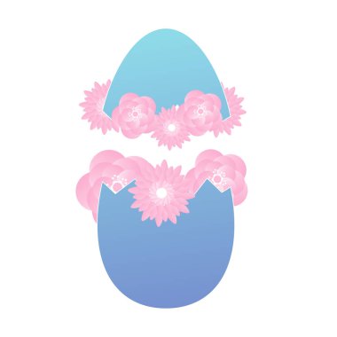 Paskalya Tatili Kutlama Vektörü Dekoratif İllüstrasyonu