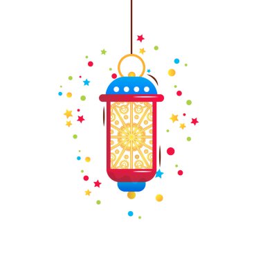 Arap Fenerleri Geleneksel İslami Dekorasyon Vektör İllüstrasyonu
