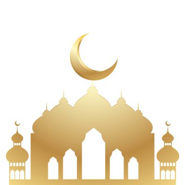 Müslüman Camii İslami Mimari Vektör İllüstrasyonu