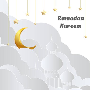 Ramazan Kareem İslami Tatil Vektör İllüstrasyonunu Kutluyor