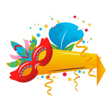 Karnaval ve Doğum Günü Partisi Festivali Kutlama Vektörü İllüstrasyonu