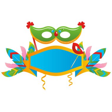 Karnaval ve Doğum Günü Partisi Festivali Kutlama Vektörü İllüstrasyonu