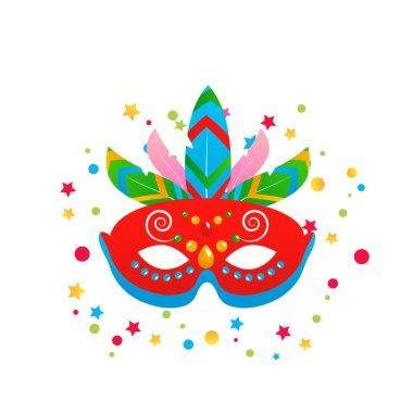 Karnaval ve Doğum Günü Partisi Festivali Kutlama Vektörü İllüstrasyonu