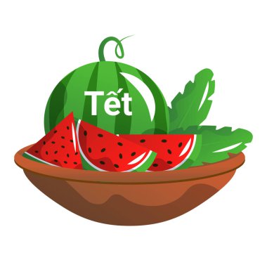 Tet Festivali Vietnamlı Yeni Yıl Vektör İllüstrasyonu