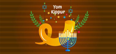 Yom Kippur Yahudi Günü Kefaret Vektörü Geçmişi