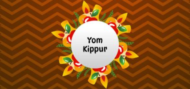 Yom Kippur Yahudi Günü Kefaret Vektörü Geçmişi