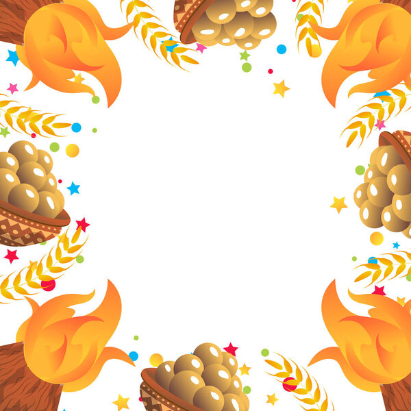 Векторная иллюстрация праздника Лохри в Пенджабе