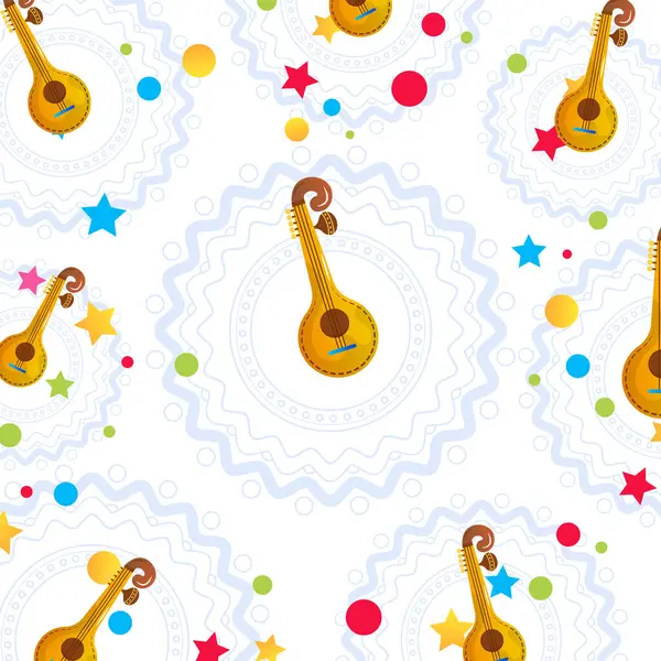 Vasant Panchami Saraswati Puja Festivali Vektör İllüstrasyonu