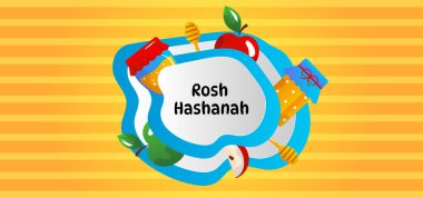 Rosh Hashanah Yahudi Yeni Yıl Kutlama Arkaplanı.