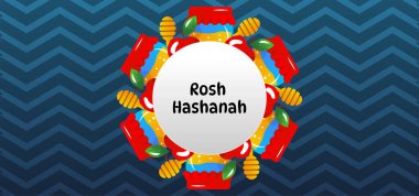 Rosh Hashanah Yahudi Yeni Yıl Kutlama Arkaplanı.