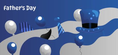 Mutlu Babalar Günü, vektör karikatür arkaplanı.