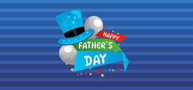 Mutlu Babalar Günü, vektör karikatür arkaplanı.