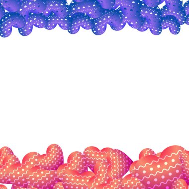 kalp çerçevesi kenarlık kare illüstrasyonu.