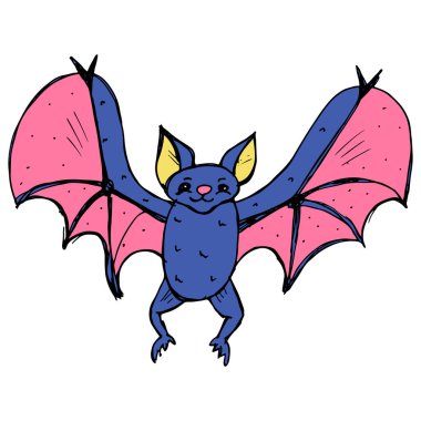 Cadılar Bayramı el resmi beyaz arkaplana izole edilmiş vektör çizimi.