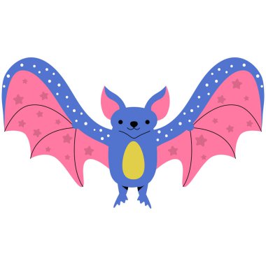 Cadılar Bayramı çizgi filmi beyaz arkaplanda izole edilmiş vektör çizimi.