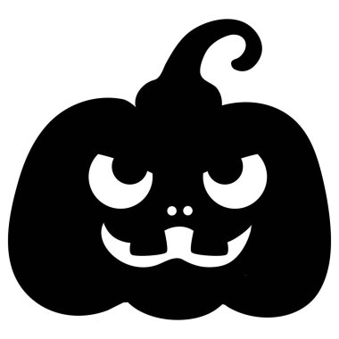 Beyaz arkaplanda cadılar bayramı siyah silueti izole edilmiş vektör çizimi.